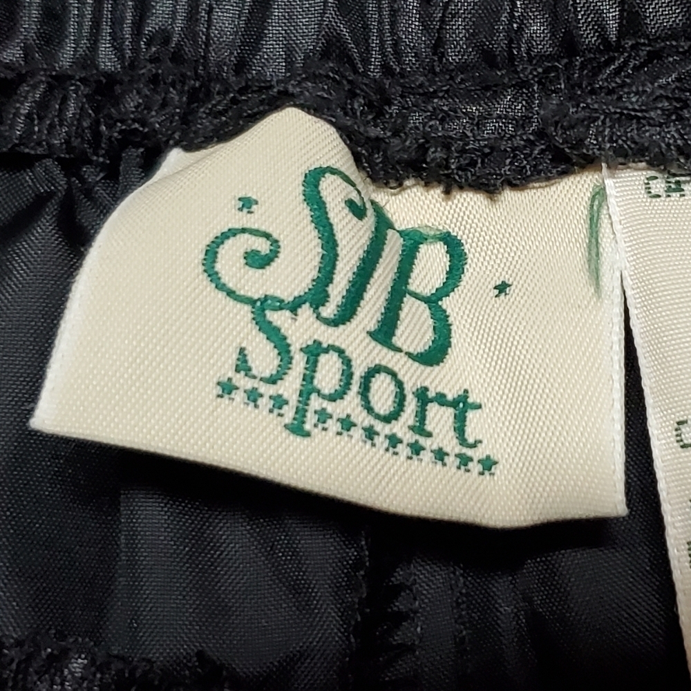 Rare Vintage 90s SJB Sport Black Waterproof High Rise Jogger Parachute Pants S - Picture 11 of 12